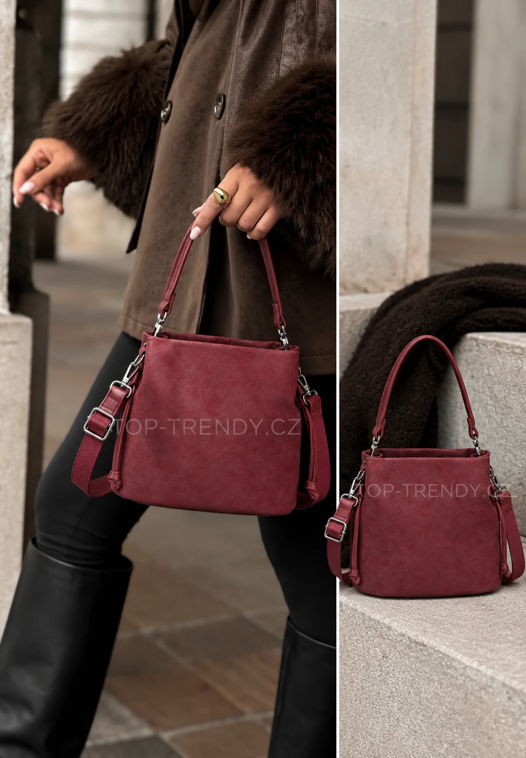 DÁMSKÁ MALÁ CROSSBODY KABELKA S UCHOPEM INES