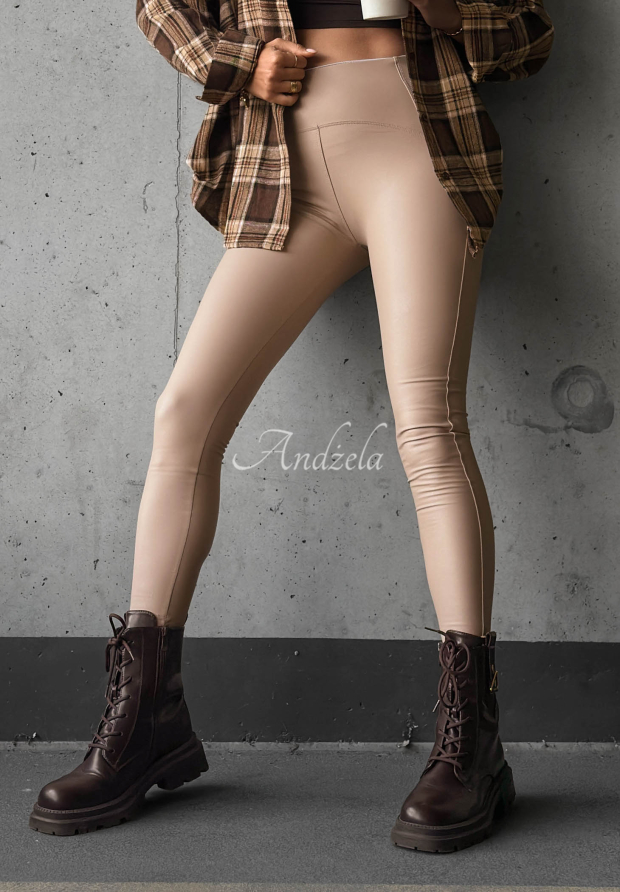 FAUX LEATHER LEGGINGS WHAT’S YOUR NUMBER BLACK