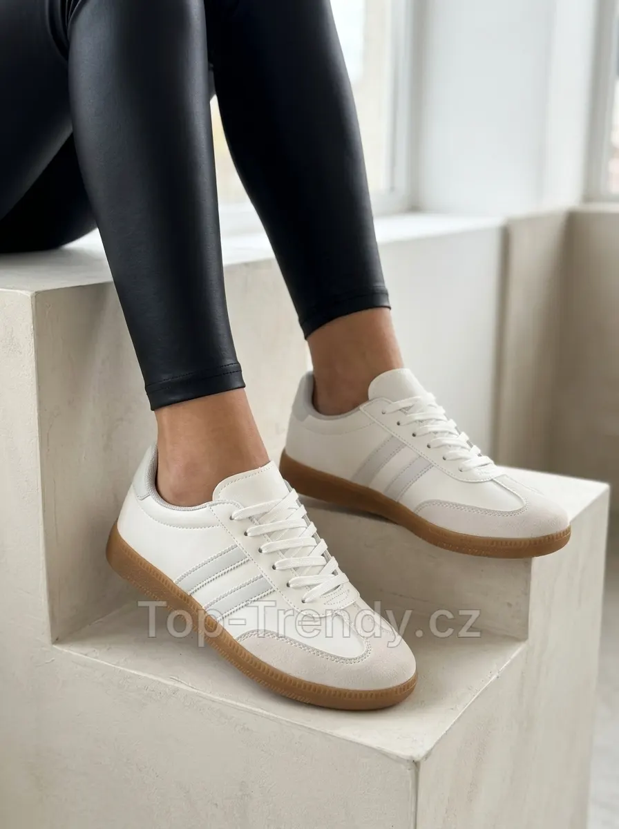 Damskie niskie sneakersy z dwoma paskami bocznymi Aveline