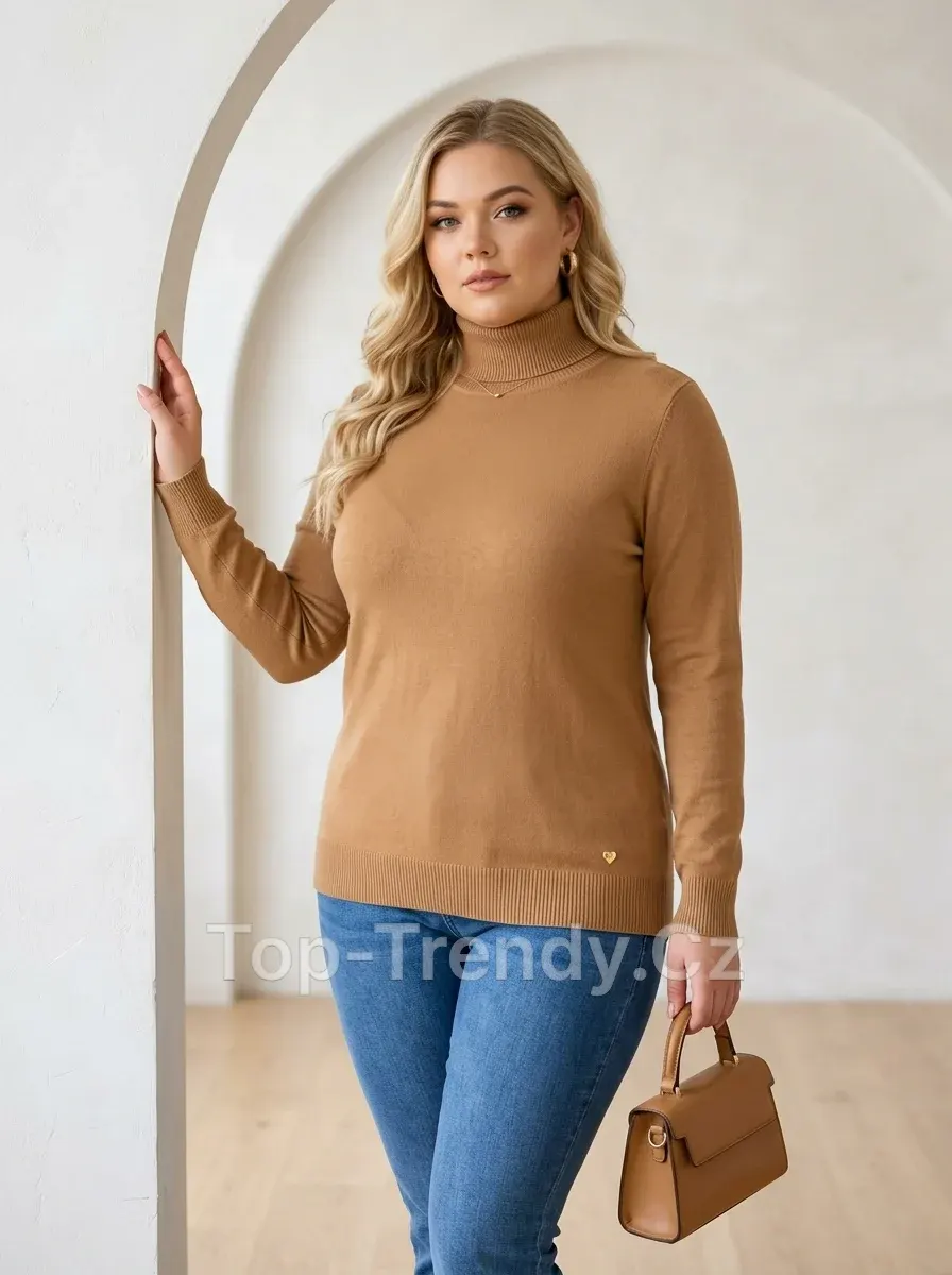 Bluză elastică de damă pe gât cu mânecă lungă Marisa
