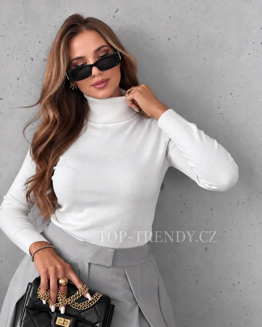 Női testhezálló garbós pulóver Solange
